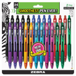 Zebra Z-Grip Ballpoint Pen, Retractable, Medium 1 mm, Assorted Business and Artistic Ink Colors, Assorted Barrel Colors, 24/Pack (ZEB12223) View Product Image