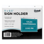 NuDell Clear Plastic Horizontal-Orientation Wall Sign Holder with Mounting Screws, Quick-Change Insert System, 11 x 8.5 Insert (NUD38008Z) View Product Image