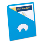 Pendaflex Slash Pocket Project Folders, 3-Hole Punched, Straight Tab, Letter Size, Blue, 25/Pack (PFX32902) View Product Image