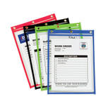 C-Line Heavy-Duty Super Heavyweight Plus Stitched Shop Ticket Holders, Clear/Assorted, 9 x 12, 20/Box