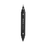 TRU RED Permanent Marker, Pen-Style Twin-Tip, Extra-Fine/Fine Bullet/Needle Tips, Black, 4/Pack