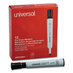 Universal Dry Erase Marker, Broad Chisel Tip, Black, Dozen (UNV43651) View Product Image