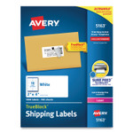 Avery Shipping Labels w/ TrueBlock Technology, Laser Printers, 2 x 4, White, 10/Sheet, 100 Sheets/Box (AVE5163) View Product Image