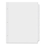 Universal Self-Tab Index Dividers, 5-Tab, 11 x 8.5, White, 36 Sets (UNV20835) View Product Image