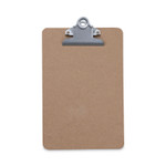 Universal Hardboard Clipboard, 0.75" Clip Capacity, Holds 5 x 8 Sheets, Brown, 3/Pack View Product Image