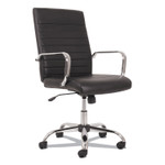 Sadie 5-Eleven Mid-Back Executive Chair, Supports Up to 250 lb, 17.1" to 20" Seat Height, Black Seat/Back, Chrome Base (BSXVST511) View Product Image