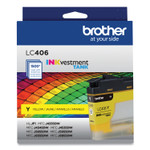 Brother LC406YS INKvestment Ink, 1,500 Page-Yield, Yellow