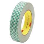 3M Double-Coated Tissue Tape, 3" Core, 1" x 36 yds, White (MMM410M) View Product Image