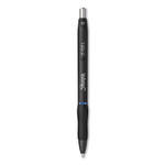 Sharpie S-Gel S-Gel High-Performance Gel Pen, Retractable, Bold 1 mm, Blue Ink, Black Barrel, Dozen