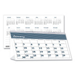 House of Doolittle Bar Harbor Recycled Desk Tent Monthly Calendar, 7 x 4.25, White/Blue Sheets, 12-Month (Jan to Dec): 2025 View Product Image