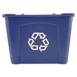 Rubbermaid Commercial Stacking Recycle Bin, 14 gal, Polyethylene, Blue (RCP571473BE) View Product Image