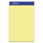 Ampad Perforated Writing Pads, Narrow Rule, 50 Canary-Yellow 5 x 8 Sheets, Dozen (TOP20204) View Product Image