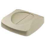 Rubbermaid Commercial Swing Top Lid for Untouchable Recycling Center, 16" Square, Beige