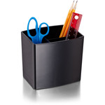 Officemate Pencil Holder, Large, 3 Compartments, 5"x3-3/4"x4-1/2",Black (OIC22292) View Product Image