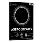 Astrobrights Color Cardstock, 65 lb Cover Weight, 8.5 x 11, Eclipse Black, 100/Pack (WAU2202401) View Product Image