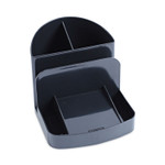 Universal Deluxe Message Center, 6 Compartments, Plastic, 5.5 x 6.75 x 5, Black (UNV08110) View Product Image