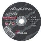 3 X 1/16 Wolv Ty1 C-O Whl  A36T  3/8 Ah (804-56068)