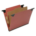 AbilityOne 7530016815829, SKILCRAFT Classification Folder, 2" Expansion, 1 Divider, 2 Fasteners, Letter Size, Red Exterior, 10/Box