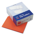 Pendaflex Colored End Tab Folders with Reinforced Double-Ply Straight Cut Tabs, Letter Size, 0.75" Expansion, Orange, 100/Box