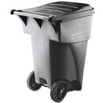 Rubbermaid Commercial Brute Roll-Out Heavy-Duty Container, 95 gal, Polyethylene, Gray (RCP9W22GY) View Product Image