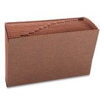 Smead TUFF Expanding Open-Top Stadium File, 12 Sections, 1/12-Cut Tabs, Legal Size, Redrope