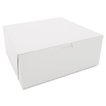 SCT White One-Piece Non-Window Bakery Boxes, 10 x 10 x 4, White, Paper, 100/Carton