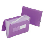 AbilityOne 7530016597147 SKILCRAFT 1.25" Expansion File, 12 Sections, Elastic Cord Closure, Straight Tab, Letter Size, Purple, 12/Carton