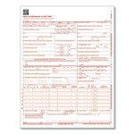 Adams CMS Health Insurance Claim Form, Two-Part Carbonless, 8.5 x 11, 100 Forms Total