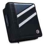 Case it Z-System 2-in-1 Zipper Binder, 3 Rings (x2), 1.5" Capacity (x2), 11 x 8.5, Black/Gray Accents