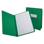 Oxford Title Panel and Border Front Report Cover, Three-Prong Fastener, 0.5" Capacity, 8.5 x 11, Light Green/Light Green, 25/Box