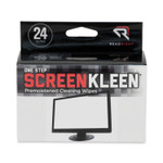 Read Right OneStep Screen Cleaner, 5 x 5, Unscented, 24/Box
