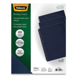 Fellowes Expressions Linen Texture Presentation Covers for Binding Systems, Navy, 11.25 x 8.75, Unpunched, 200/Pack (FEL52113) View Product Image