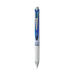 Pentel EnerGel RTX Gel Pen, Retractable, Fine 0.5 mm Needle Tip, Blue Ink, White/Blue Barrel (PENBLN75PWC) View Product Image