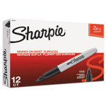 Sharpie Super Permanent Marker, Fine Bullet Tip, Black, Dozen