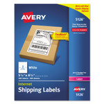Avery Shipping Labels w/ TrueBlock Technology, Laser Printers, 5.5 x 8.5, White, 2/Sheet, 100 Sheets/Box (AVE5126) View Product Image