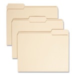 Smead 100% Recycled Manila Top Tab File Folders, 1/3-Cut Tabs: Assorted, Letter Size, 0.75" Expansion, Manila, 100/Box