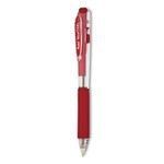 Pentel WOW! Gel Pen, Retractable, Medium 0.7 mm, Red Ink, Clear/Red Barrel, Dozen View Product Image