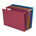 Pendaflex Earthwise by Pendaflex EZ Slide 100% Recycled Colored Hanging File Folders, Letter Size, 1/5-Cut Tabs, Assorted Colors, 20/BX
