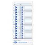 Lathem Time Time Clock Cards for Lathem Time E Series, One Side, 4 x 9, 100/Pack