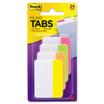 Post-it Tabs Solid Color Tabs, 1/5-Cut, Assorted Bright Colors, 2" Wide, 24/Pack (MMM686PLOY) View Product Image