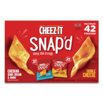 Cheez-It Snap'd Crackers Variety Pack, Cheddar Sour Cream and Onion; Double Cheese, 0.75 oz Bag, 42/Carton (KEB11500) View Product Image