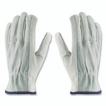PIP Top-Grain Leather Drivers Gloves with Shoulder-Split Cowhide Leather Back, Medium, Gray