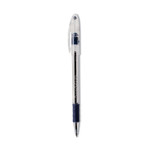 Pentel R.S.V.P. Ballpoint Pen, Stick, Fine 0.7 mm, Blue Ink, Clear/Blue Barrel, Dozen View Product Image