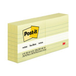 Post-it Notes Original Pads in Canary Yellow, Note Ruled, 3" x 3", 100 Sheets/Pad, 6 Pads/Pack (MMM6306PK) View Product Image