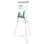 Universal Heavy-Duty Adjustable Presentation Easel, 69" Maximum Height, Metal, Silver (UNV43035) View Product Image