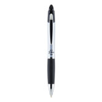 Zebra Z-Grip MAX Ballpoint Pen, Retractable, Medium 1 mm, Black Ink, Silver/Black Barrel, 12/Pack