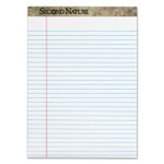 TOPS Second Nature Recycled Ruled Pads, Wide/Legal Rule, 50 White 8.5 x 11.75 Sheets, Dozen (TOP74880) View Product Image