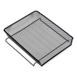 Universal Deluxe Mesh Stacking Side Load Tray, 1 Section, Legal Size Files, 17" x 10.88" x 2.5", Black (UNV20012) View Product Image