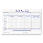 TOPS Weekly Time Sheets, One-Part (No Copies), 8.5 x 5.5, 50 Forms/Pad, 2 Pads/Pack View Product Image