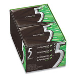 Wrigley's 5 Gum, Spearmint Rain, 15 Sticks/Pack, 10 Packs/Box